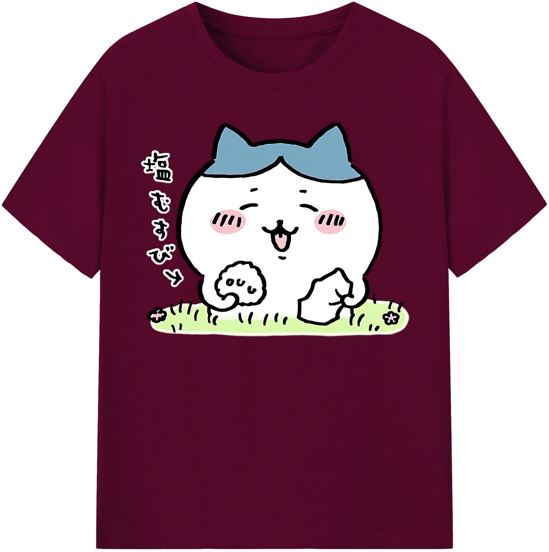 （画像用） ちいかわ ハチワレ Chii-kawa hachiware レディースカジュアルプリントTシャツ（綿100％）